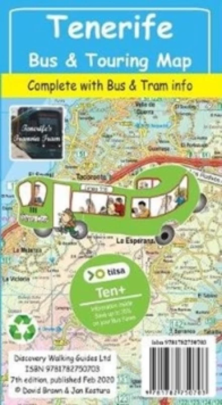 Image of Tenerife Bus & Touring Map Sheet map, folded