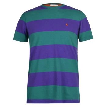 Image of Jack Wills Churston Stripe T-Shirt - Dark Teal