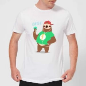 Image of Sloth Chill T-Shirt - White - 4XL