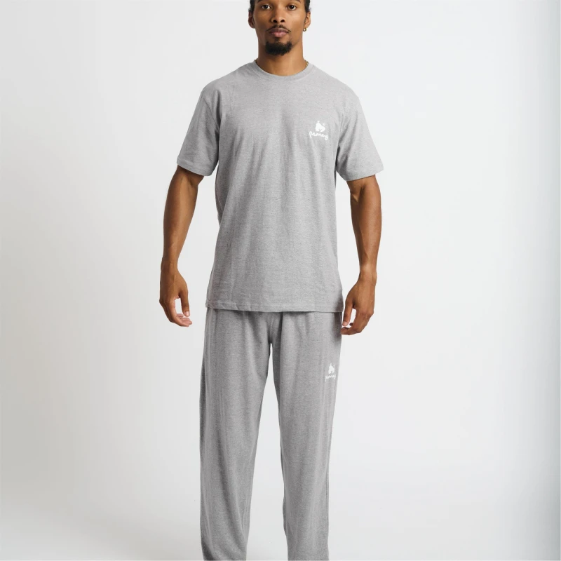 Image of Money Combo Logo Long Lounger Twin Set - Grey Grey S