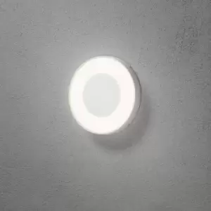 Image of Carrara Outdoor Modern Wall Lamp, Round, Dim To Warm White 25W LED, IP54