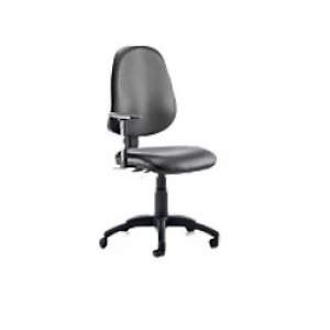 Image of Task Office Chair Eclipse III Lever Black Vinyl With Height Adjustable Arms