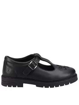 Image of Hush Puppies Fiona Snr School Shoe - Black, Size 3 Older