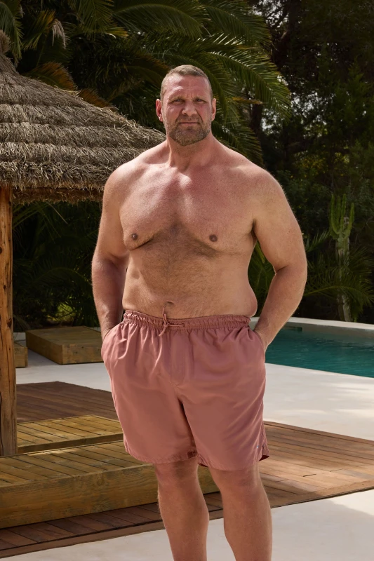 Image of BadRhino Mens Elasticated Swim Shorts in Orange Size: XL Orange Male XL