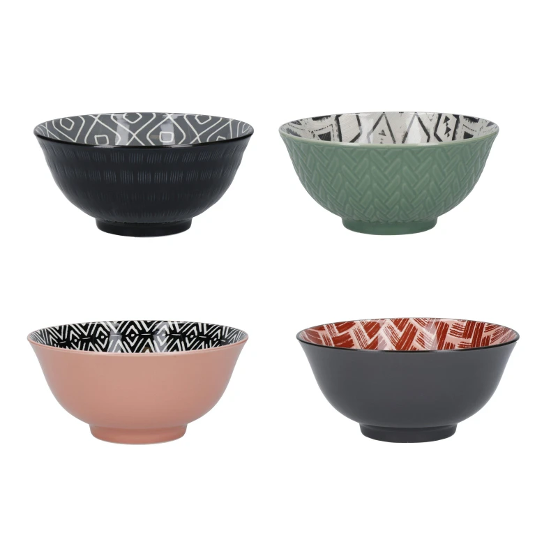 Image of Kitchencraft Set of 4 Life Design Ceramic Serving Bowls