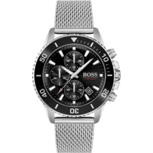 Image of Mens BOSS Drifter Silver & Black Watch