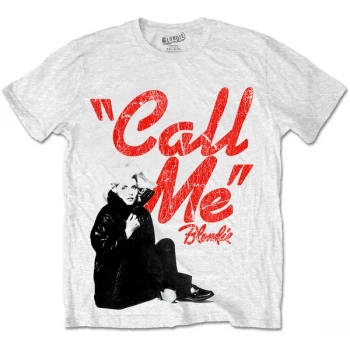 Image of Blondie - Call Me Unisex Medium T-Shirt - White