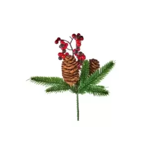 Image of Red Berry Decorative Christmas Pick