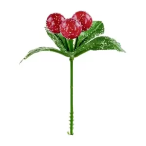 Image of Premier Frosted Berry Pick (One Size) (Red/Green) - Red/Green