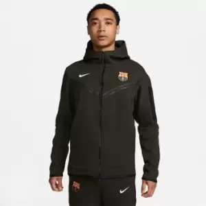 Image of Nike Barcelona Tech Fleece Hoodie 2023 2024 Adults - Brown