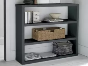 Image of LPD Puro Charcoal High Gloss Bookcase Flat Packed