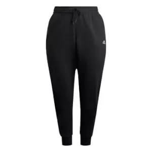 Image of adidas Essentials 3-Stripes Fleece Joggers (Plus Size) Wo - Black