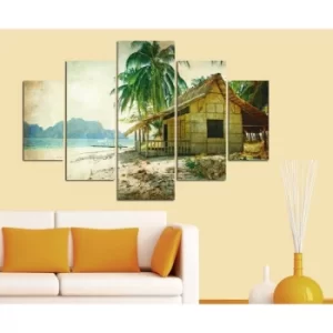 Image of ST065 Multicolor Decorative MDF Painting (5 Pieces)