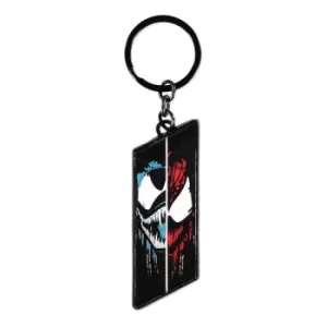 Image of MARVEL COMICS Venom Two-toned Coloured Graphic Metal Keychain, Unisex, Black (KE236773SPN)