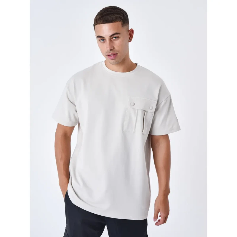 Image of Project X Paris Contrast pocket T-Shirt Project X Paris Gris Male S