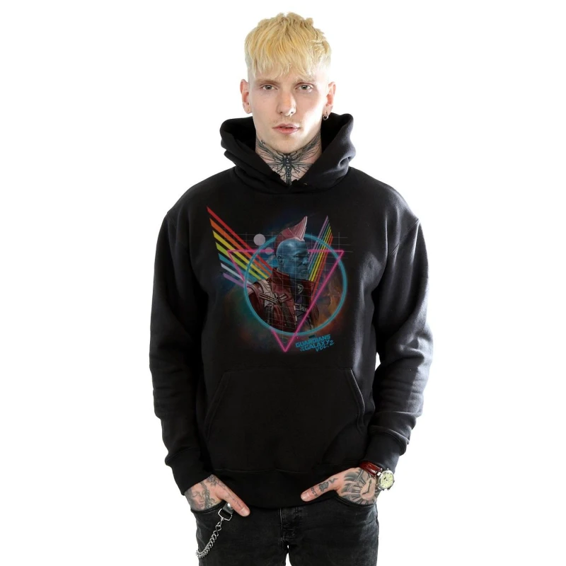 Image of Marvel Marvel Men Guardians Of The Galaxy Neon Yondu Hoodie in Black Size: Small Black S Male 5057245387095