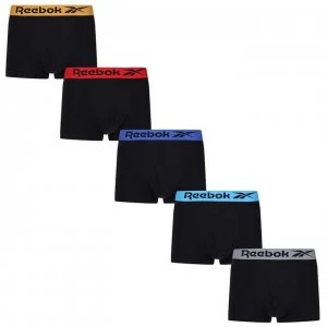Image of Reebok Jenkins 5 Pack Trunks - Black/Multi