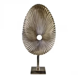 Image of Silver Metal Fossil Sculpture, 50cm