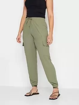 Image of Long Tall Sally Long Tall Sally Green Cuffed Cargo Trouser - Green, Size 8, Length 36, Women