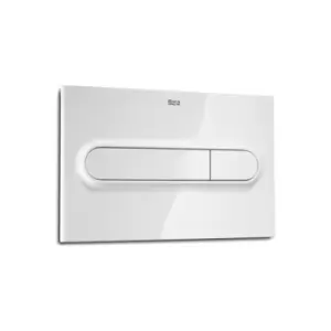 Image of PL1 Dual Toilet Flush Plate - White - Roca