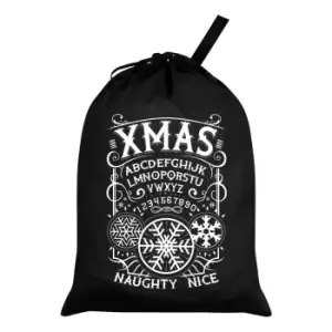 Image of Grindstore Ouija Christmas Santa Sack (One Size) (Black/White)