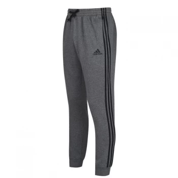 Image of adidas Essentials Fleece Tapered Cuff 3-Stripes Joggers M - DkGrey/Black