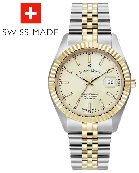 Image of Jacques Du Manoir Jacques du Manoir Unisex Champagne Dial Bracelet Watch