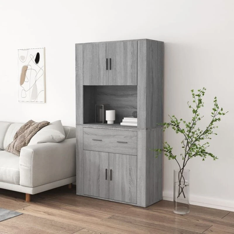 Image of VIDAXL Highboard Grey Sonoma Engineered Wood Vidaxl 3185373
