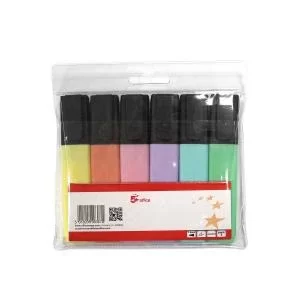 Image of Office Pastel Highlighters Assorted Pack 6 943542