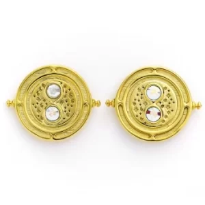 Image of Harry Potter Sterling Silver Gold Plated Time Turner stud earrings