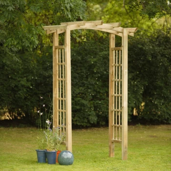 Image of Forest Ryeford Wooden Garden Arch 7'x4' - Pressure Treated