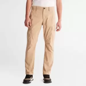 Image of Timberland Core Twill Cargo Trousers For Men In Beige Beige, Size 32x32