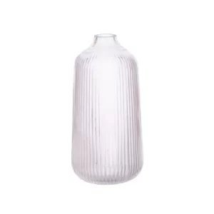 Image of Tall Fluted Glass Vase Clear