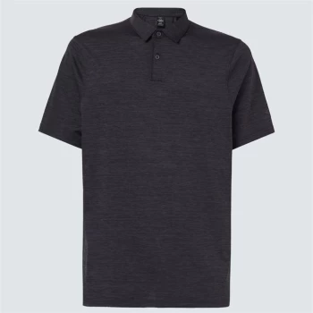 Image of Oakley Heather Polo Shirt Mens - Black