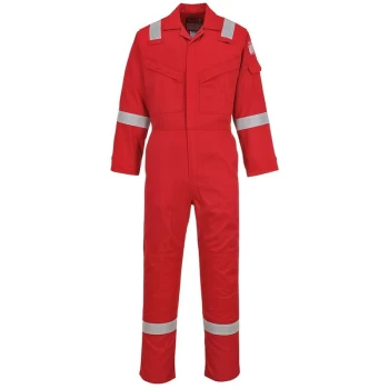 Image of Portwest - FR21RERM - sz M Flame Resistant Super Light Weight Anti-Static Coverall 210g - Red