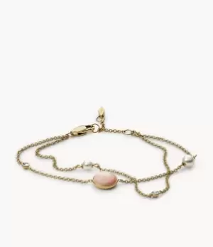 Image of Fossil Women Sutton Pink Mother-of-Pearl Multi-Strand Bracelet