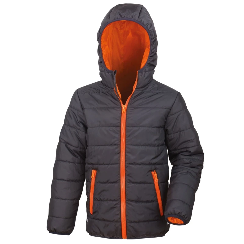 Image of Result Core Padded Jacket in True Black Size: 2-3 Years True Black Unisex 2-3 Years