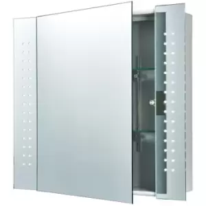 Image of LED mirror bathroom Revelo Glass,steel Silver,glass mirror 60 cm