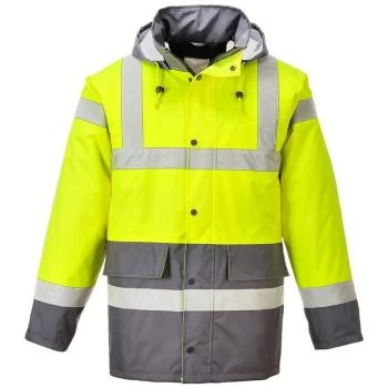 Image of S466YGYL - sz L Hi-Vis Contrast Traffic Jacket - Yellow/Grey - Portwest