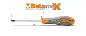Image of Beta Tools 1298RTX Beta MAX Tamper Proof / Security Torx Screwdriver T30