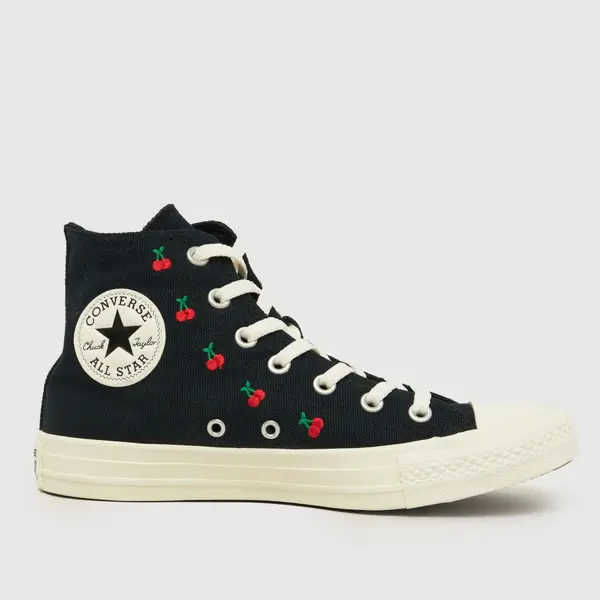Image of Converse all star hi cherries trainers in Black & red Black & Red UK 7 (EU 40)