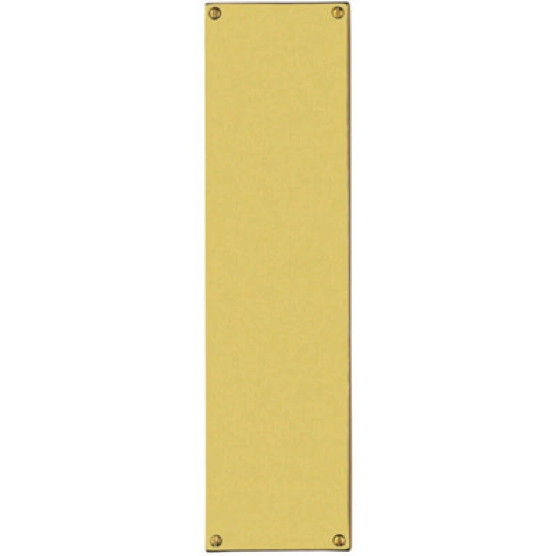 Image of Loops Flat 1.5mm Door Finger Plate 304 x 77mm Polished Brass Protective Push Plate Metallics