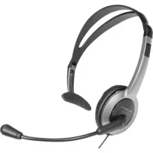 Image of Panasonic RP-TCA 430 Phone On-ear headset Corded (1075100) Mono Silver, Black Microphone mute