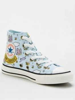 Image of Converse Chuck Taylor All Star Hi 'Camp Converse' Childrens Trainers - Blue