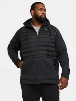 Image of Nike Training Winterized Therma Full Zip Hoodie - Black