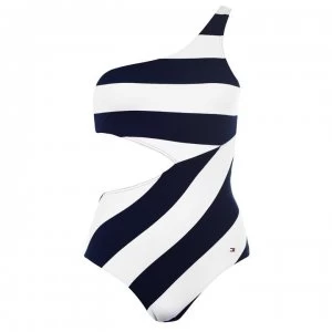 Image of Tommy Bodywear OS Stripe Swimsuit - 164 PIQUE NAVY