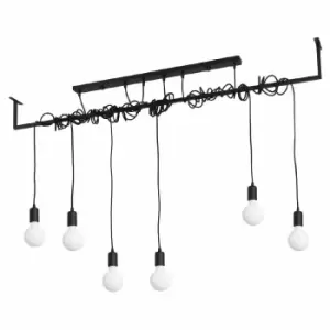 Image of Sollux Chandelier Salamanca 6 Black
