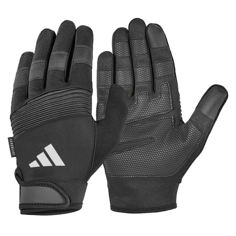 Image of Adidas adidas Mens Full Finger Performance Gym Gloves in Black Size: large Black L Unisex 885652012362