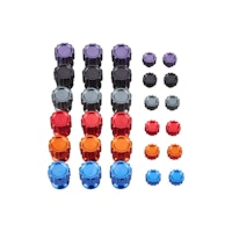 Image of Asetek SimSports Aluminum Button Color Kit - 6 Pieces