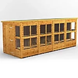 Image of Power Garden Shed 166PPPS Golden Brown 16x6